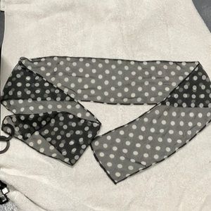 Black with white polka dots